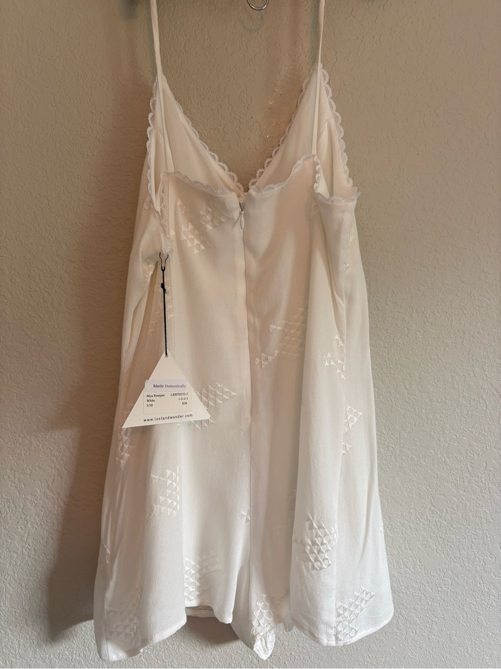 Lost + Wander - Mya Romper In White — image 7 of 8